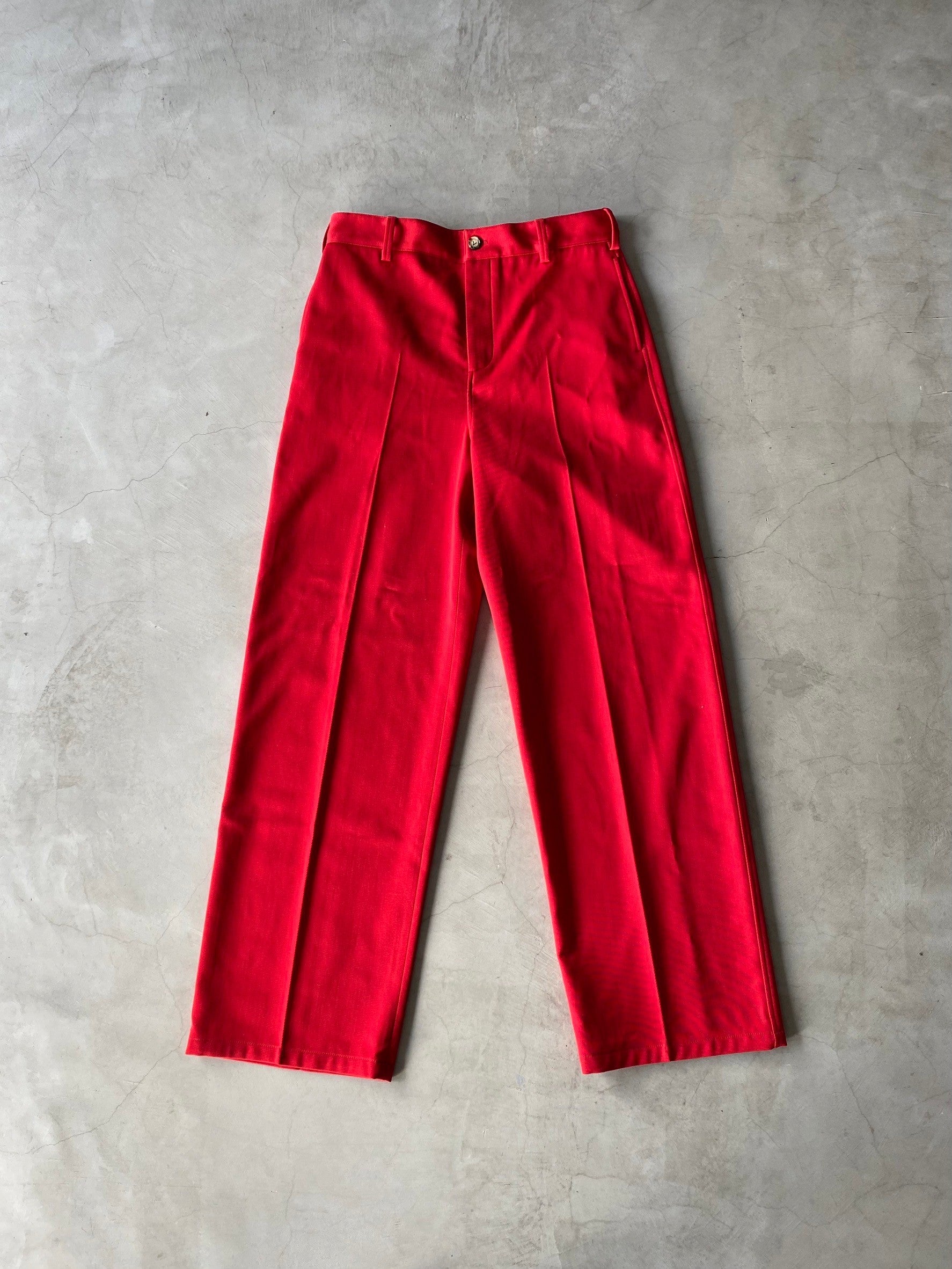 BOTTEGA VENETA, Red Wool Wide Pants