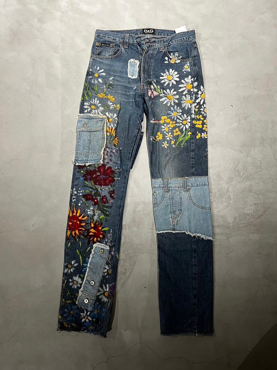 DOLCE & GABBANA, Patchwork Denim Pants