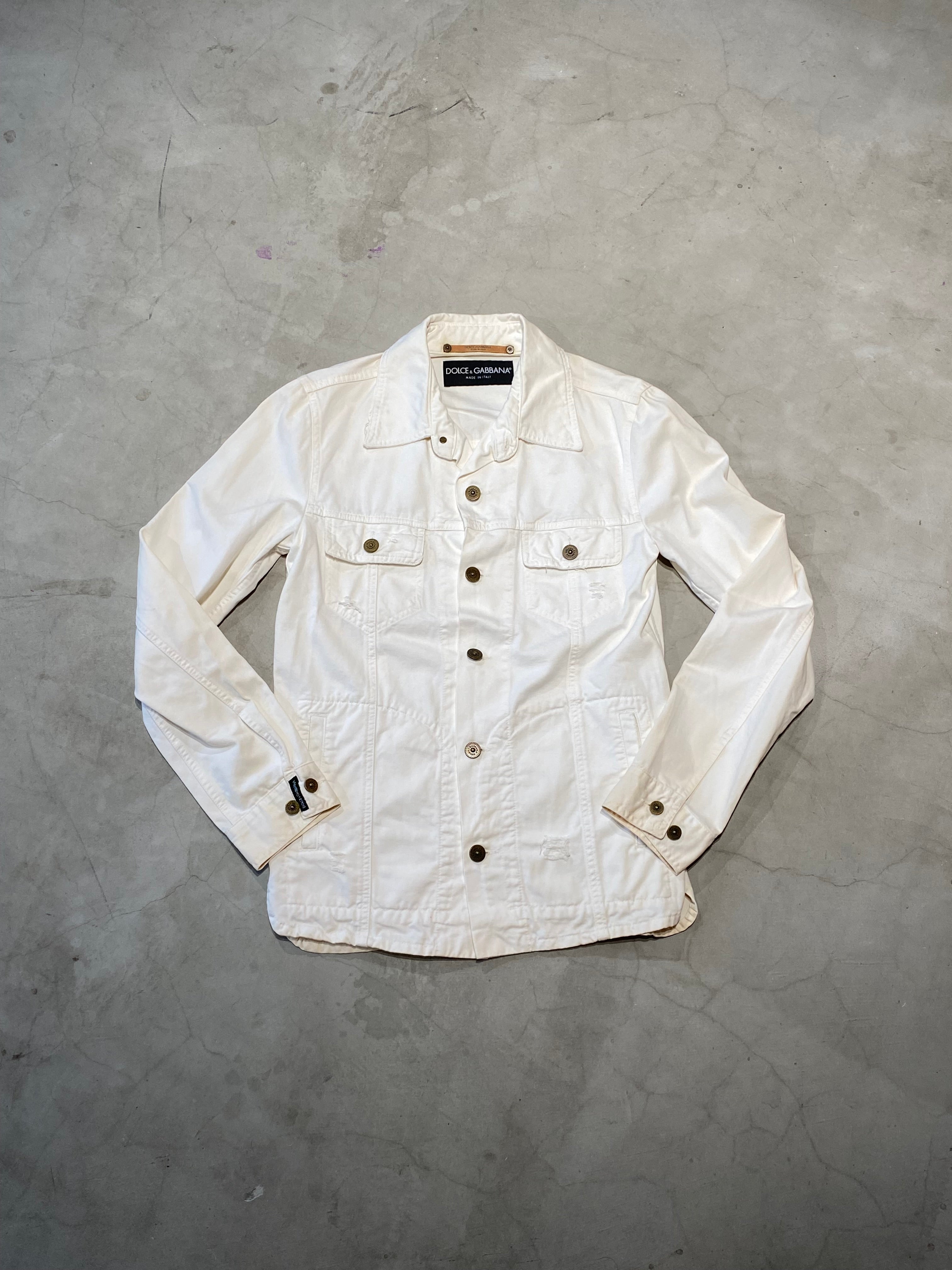 DOLCE & GABBANA, Denim Jacket White