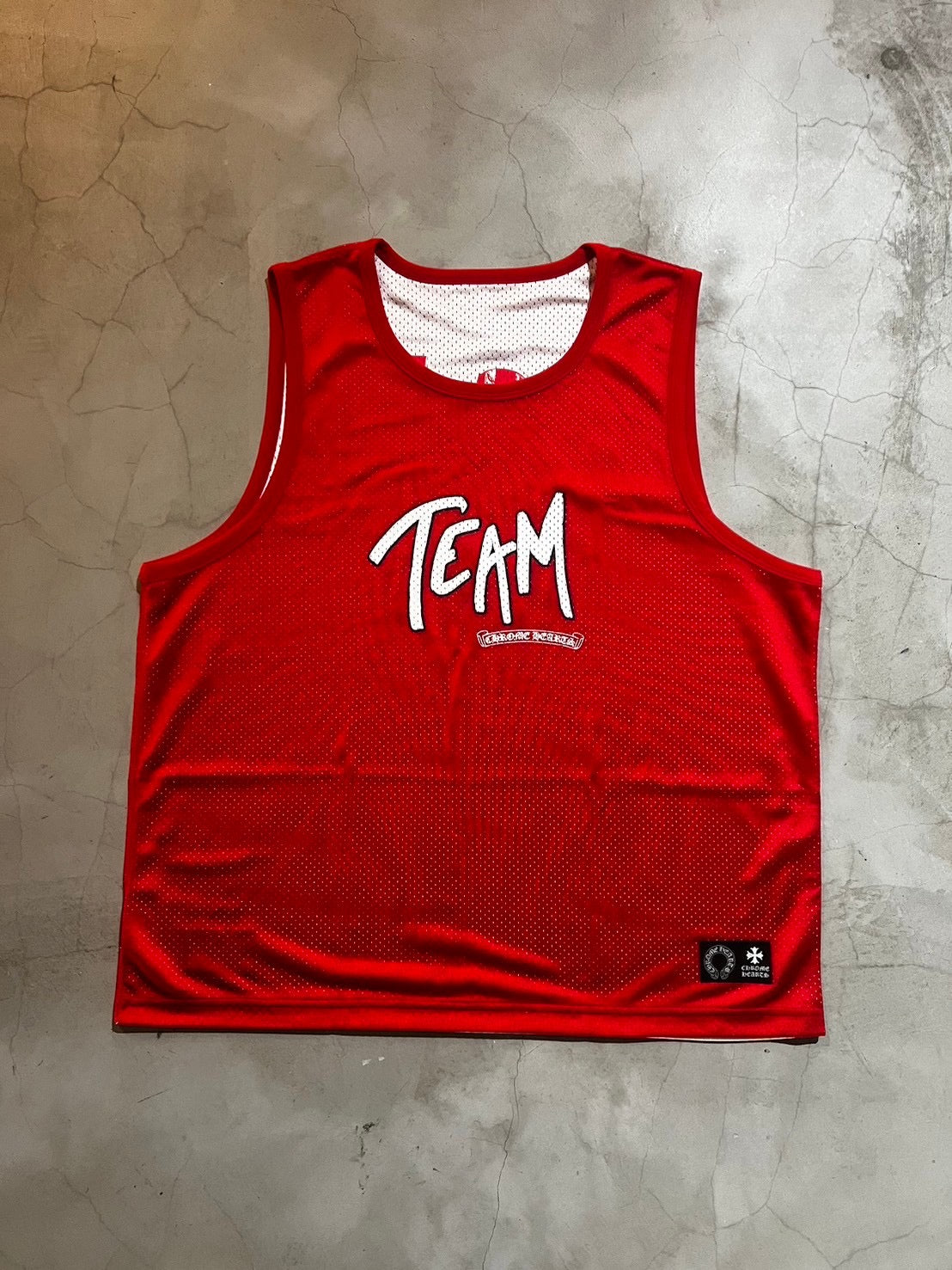 CHROME HEARTS, Mesh Tank-top Red