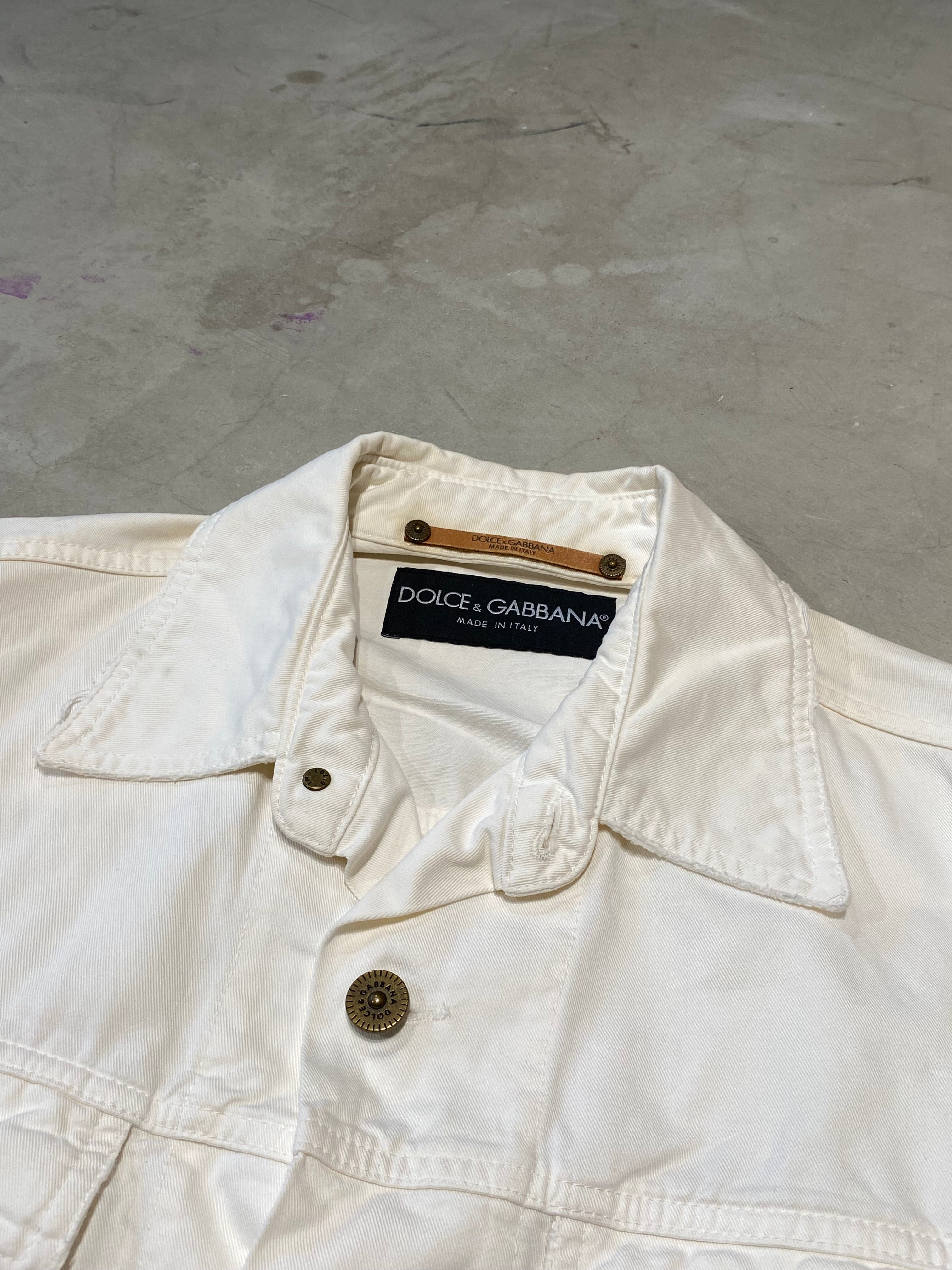 DOLCE & GABBANA, Denim Jacket White