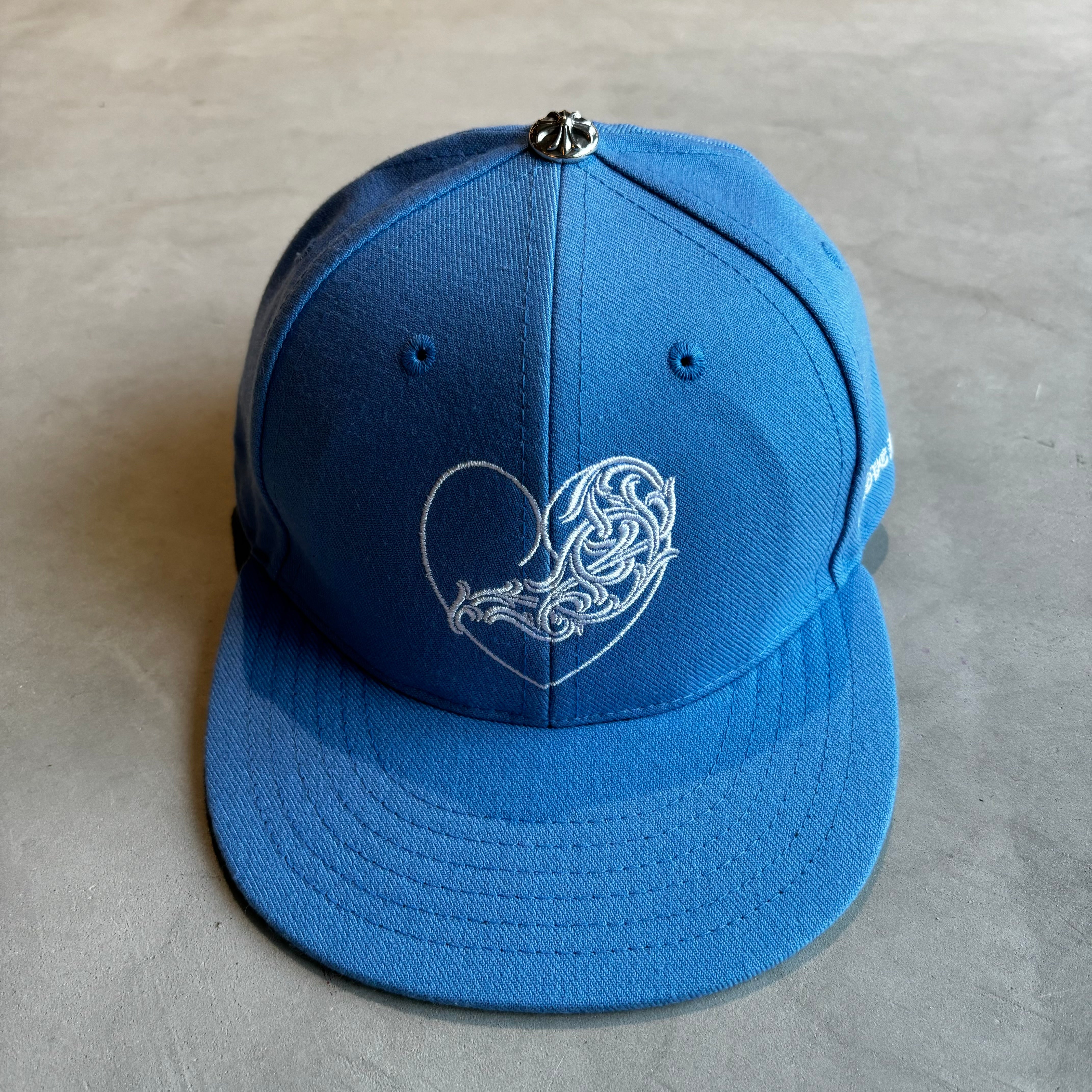 CHROME HEARTS, Heart Logo Cap LtBlue