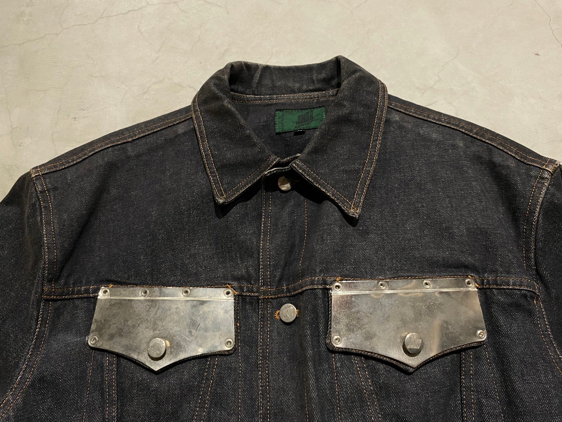 JUNIOR GAULTIER, Silver Plate Denim Jacket