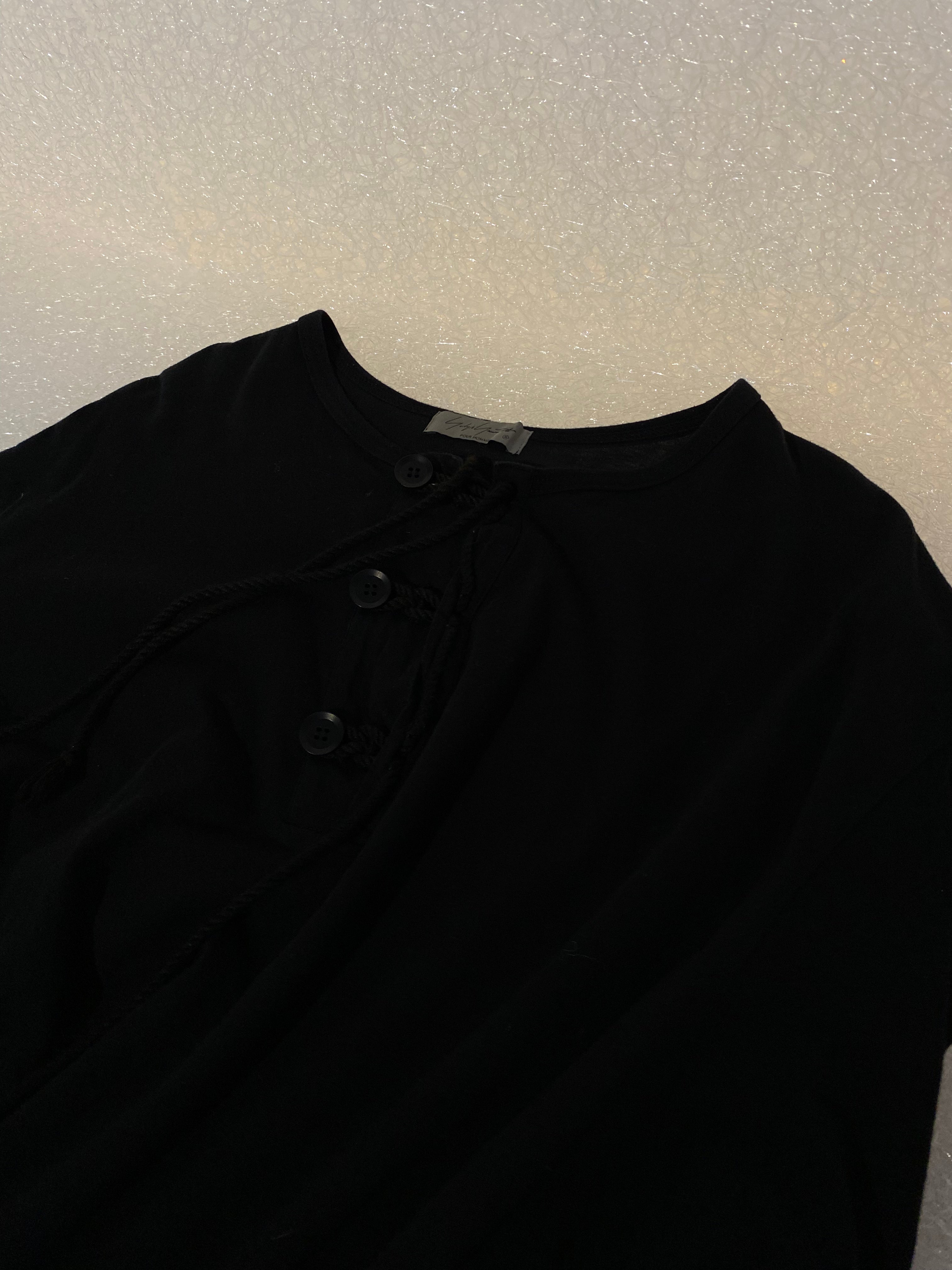 YOHJI YAMAMOTO POUR HOMME, Henley-neck T-shirt