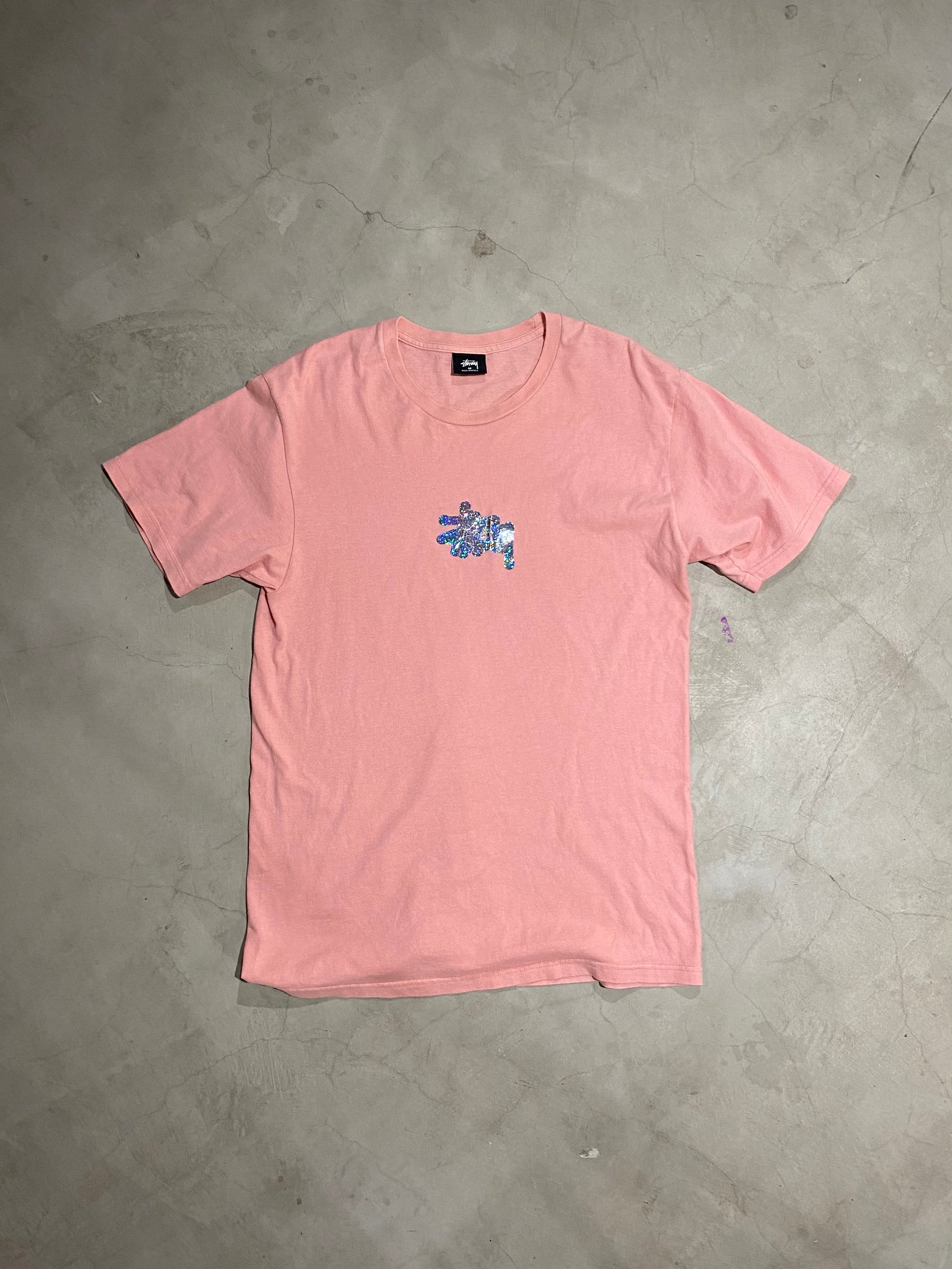 STÜSSY, Glittered Logo T-shirt